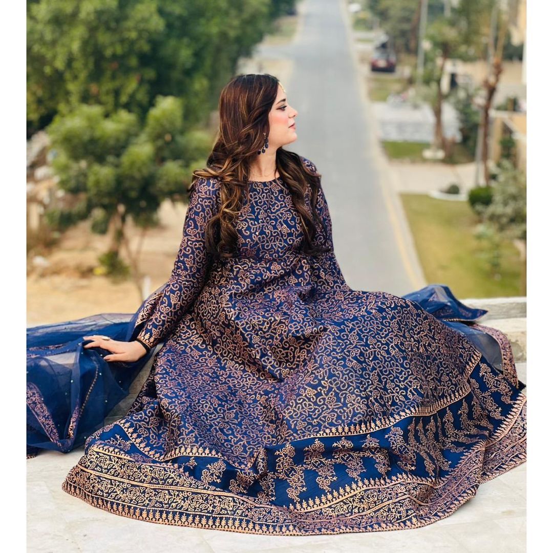New Stylish Collection Stitched 3pc kataan Maxi Dress for women and Young Girls
