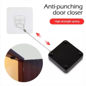 Automatic Door Closer Punch-Free Multifunctional Sensor Door Closer, Auto Close Door Spring Hinge Device for Home Office Bedroom Kitchen Bathroom (80cm Cable)