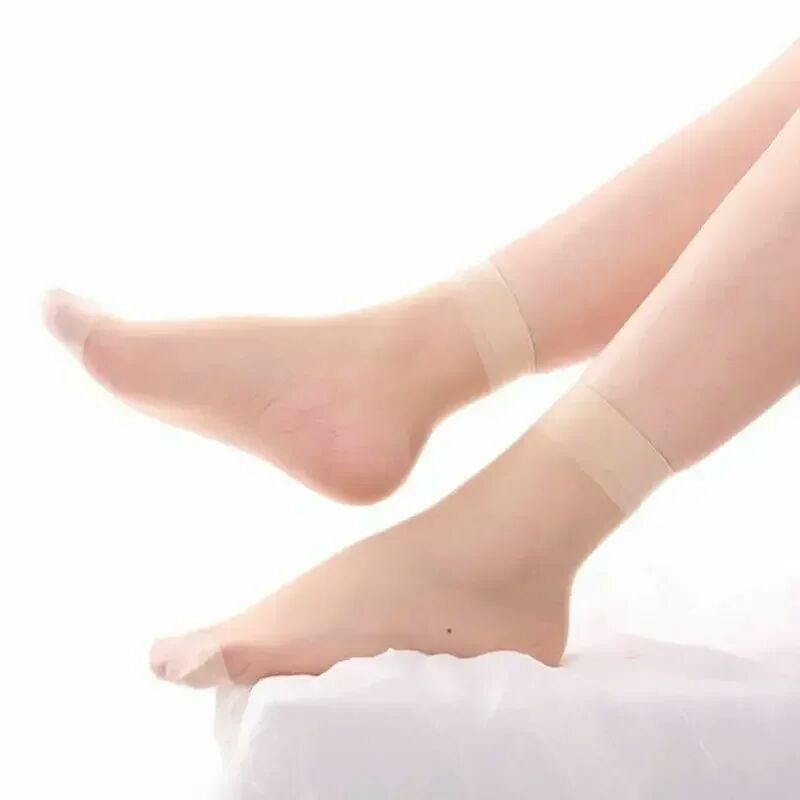 Women’s Transparent Silk Ankle Socks UltraThin Nylon Summer Stockings
