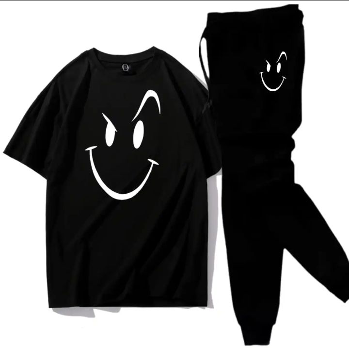 New Stylish Printed T-shirt & Trouser For Boys & Men-Trouser Shirt For Men