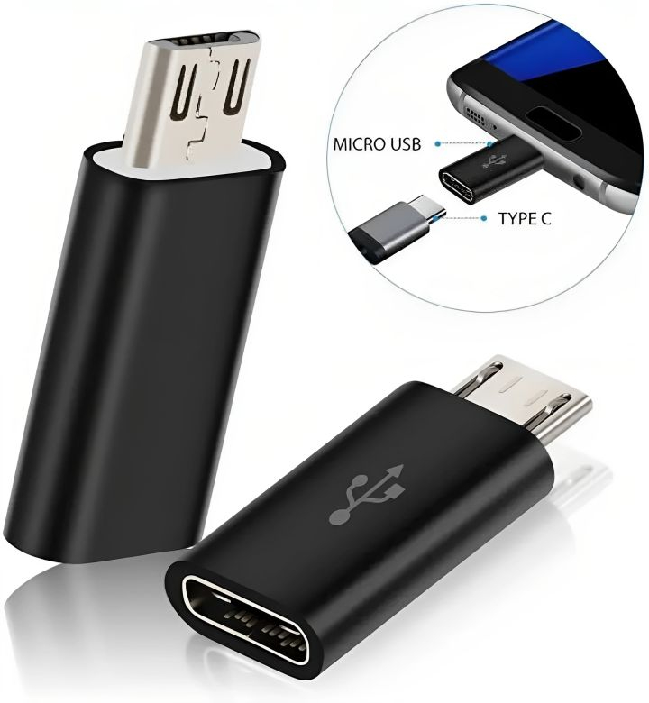 Type-C To Micro-USB Data Adapter Converter High Quality Aluminum Frame , Female Micro USB to USB 3.1 Type C Male Adapter Converter Connector For Phone Charging And Data Transfer