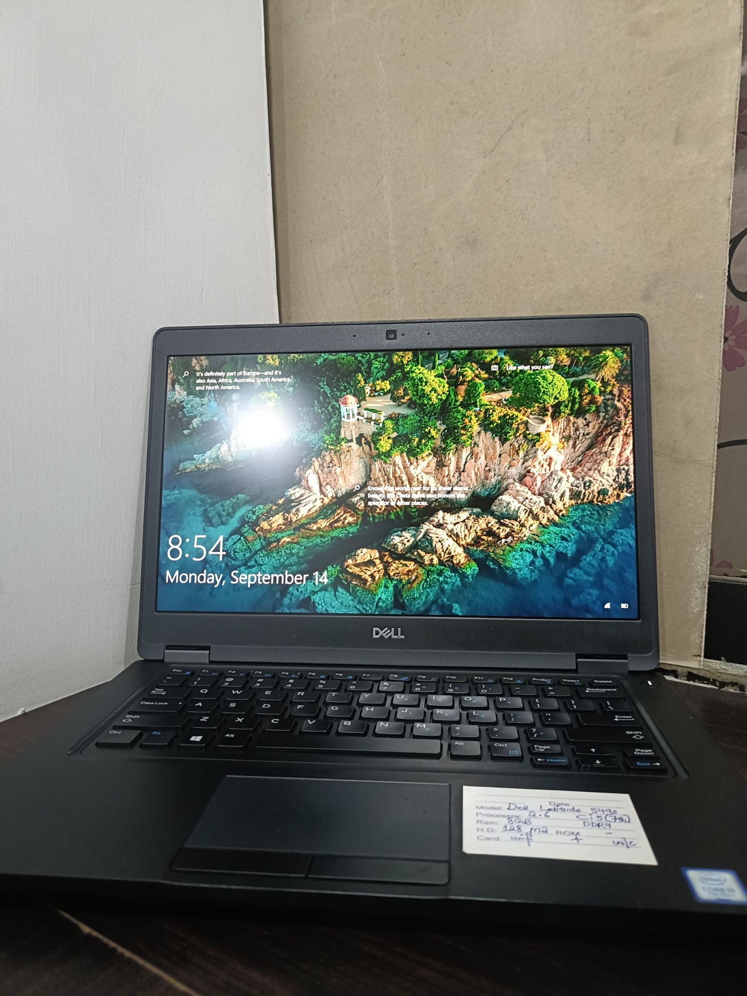 [ Dell Latitude 5490 Model | Processor Intel Core i5 | 7 Generation |  8GB Ram | 128GB Storage |  1080 Display Supported | Backlight Key board | charging type dell Pen |  Fingerprint Supported ].