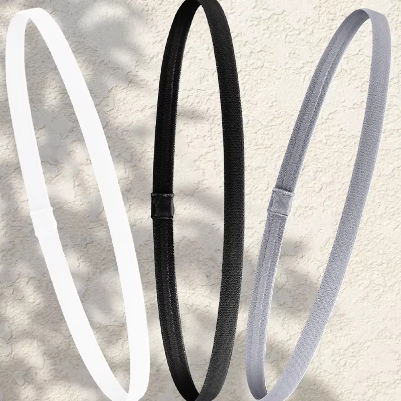 1/5pcs Candy Color Women Men Yoga Hair Bands Sports Headband Girls Sport Anti-slip Elastic  Sweatband Football Running