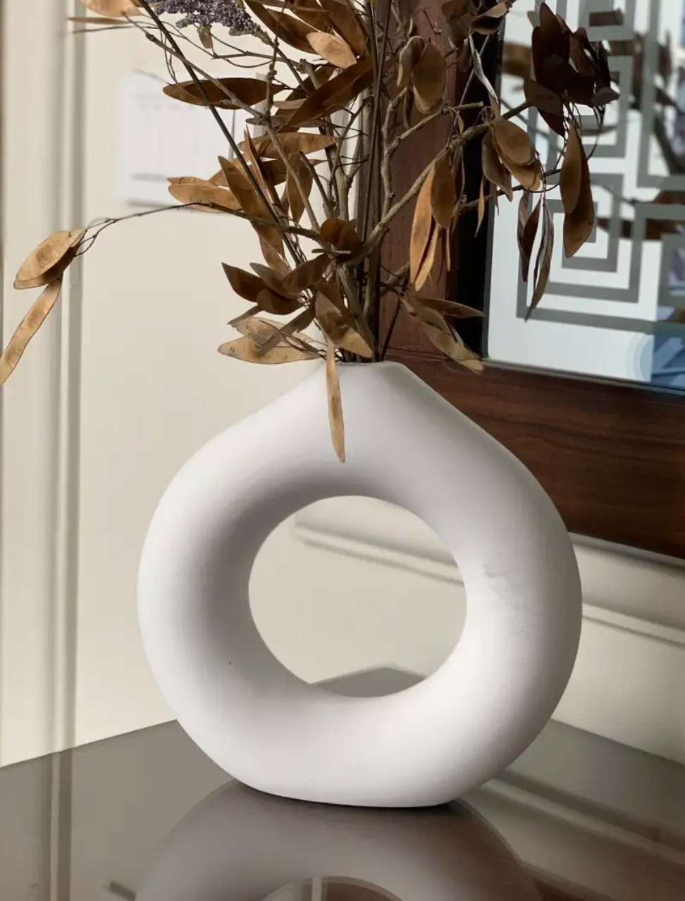 Handmade Doughnut Shaped Flower Vase Home Decor
