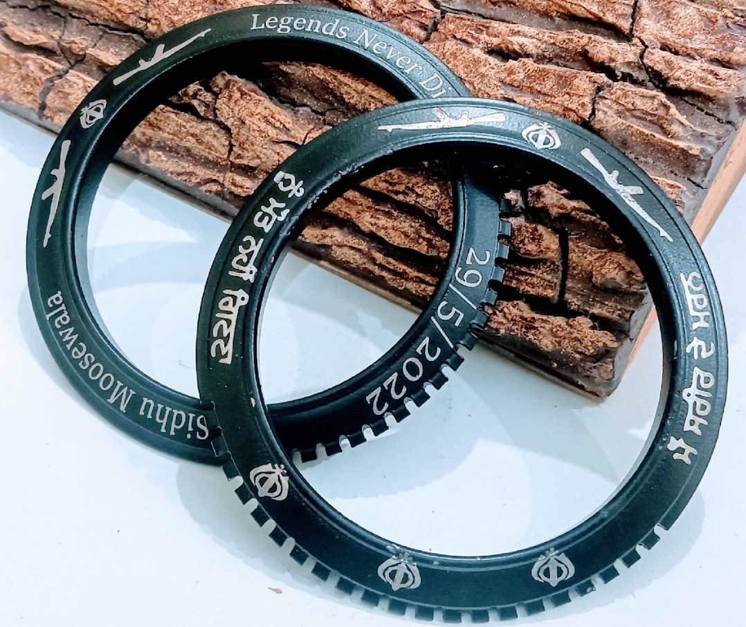 HOT SELLING  BLACK PUNJABI KARA  SIDHU MOOSA WALA  STAINLESS STEEL KARA /BANGHAL/BRACLETE HIGH QUALITY MENS FASHION PUNJABI KARA