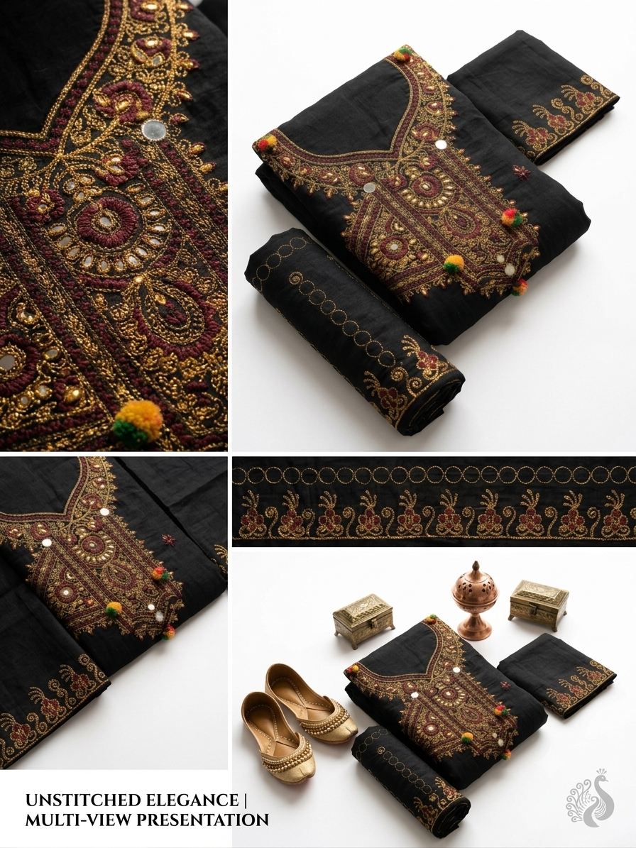 Lawn Embroidered 2 PCs Suit for Women