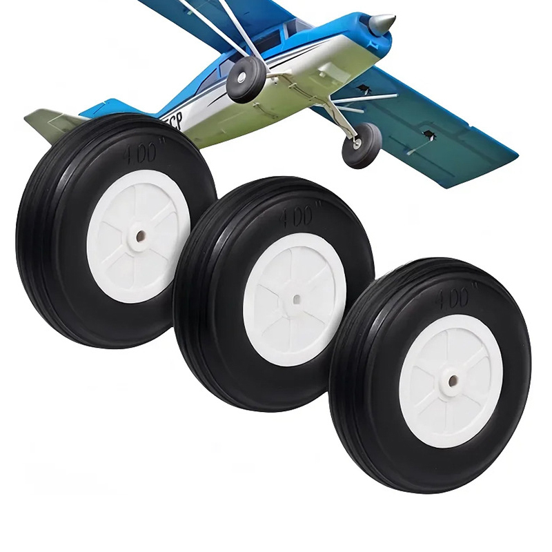 For RC Fixed-Wing Airplane Model DIY Tires 2Pcs High Elastic PU  Wheel Diameter 1/1.25/1.5/1.75/2/2.25/2.5/2.75 Inch
