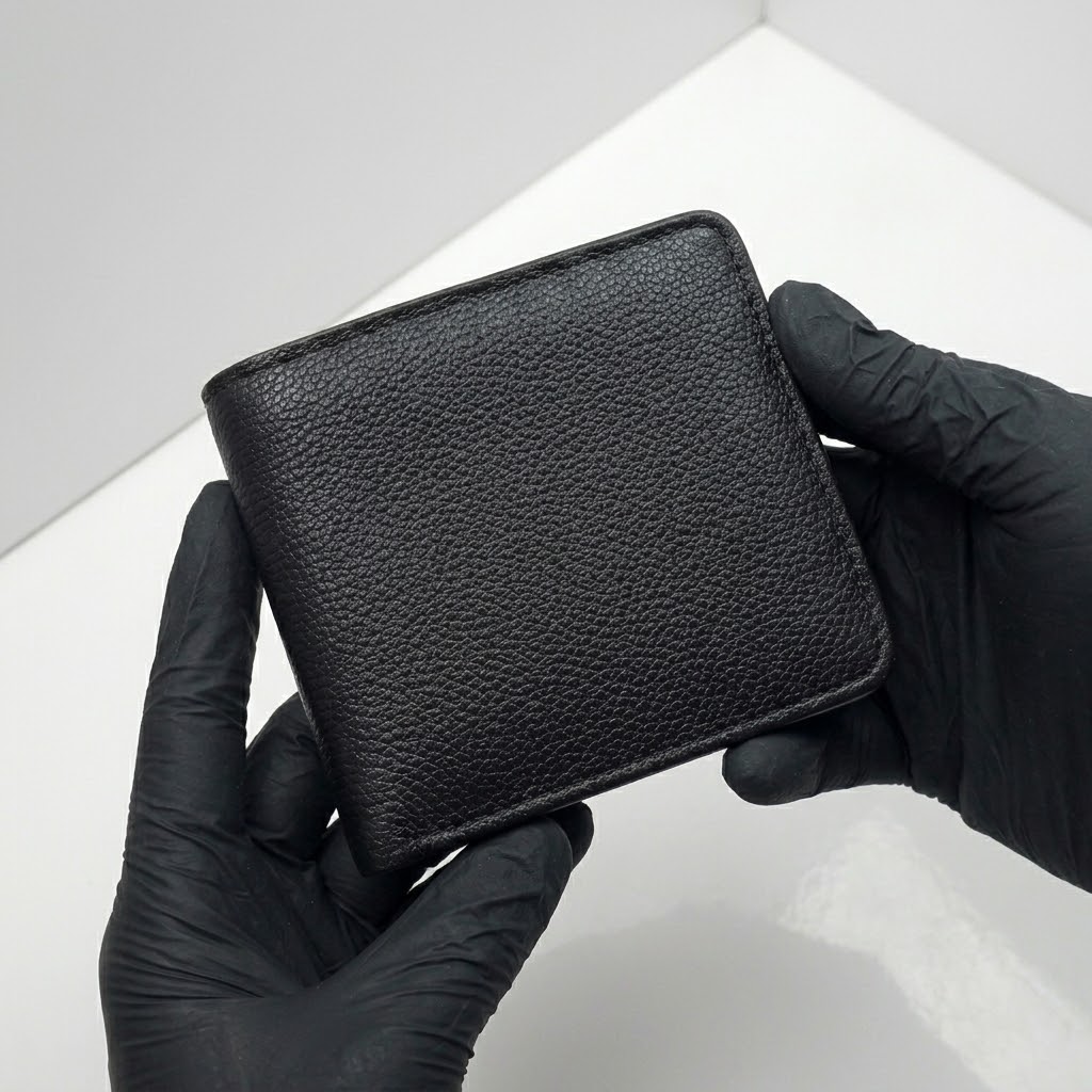Genuine Leather Men Wallet | Premium Cow Leather Wallet | Black Leather Wallet | Bifold Wallet | Slim Wallet | Card Holder | ID Window Wallet | Cash Wallet | Stylish Wallet for Men | HideCraft Studio