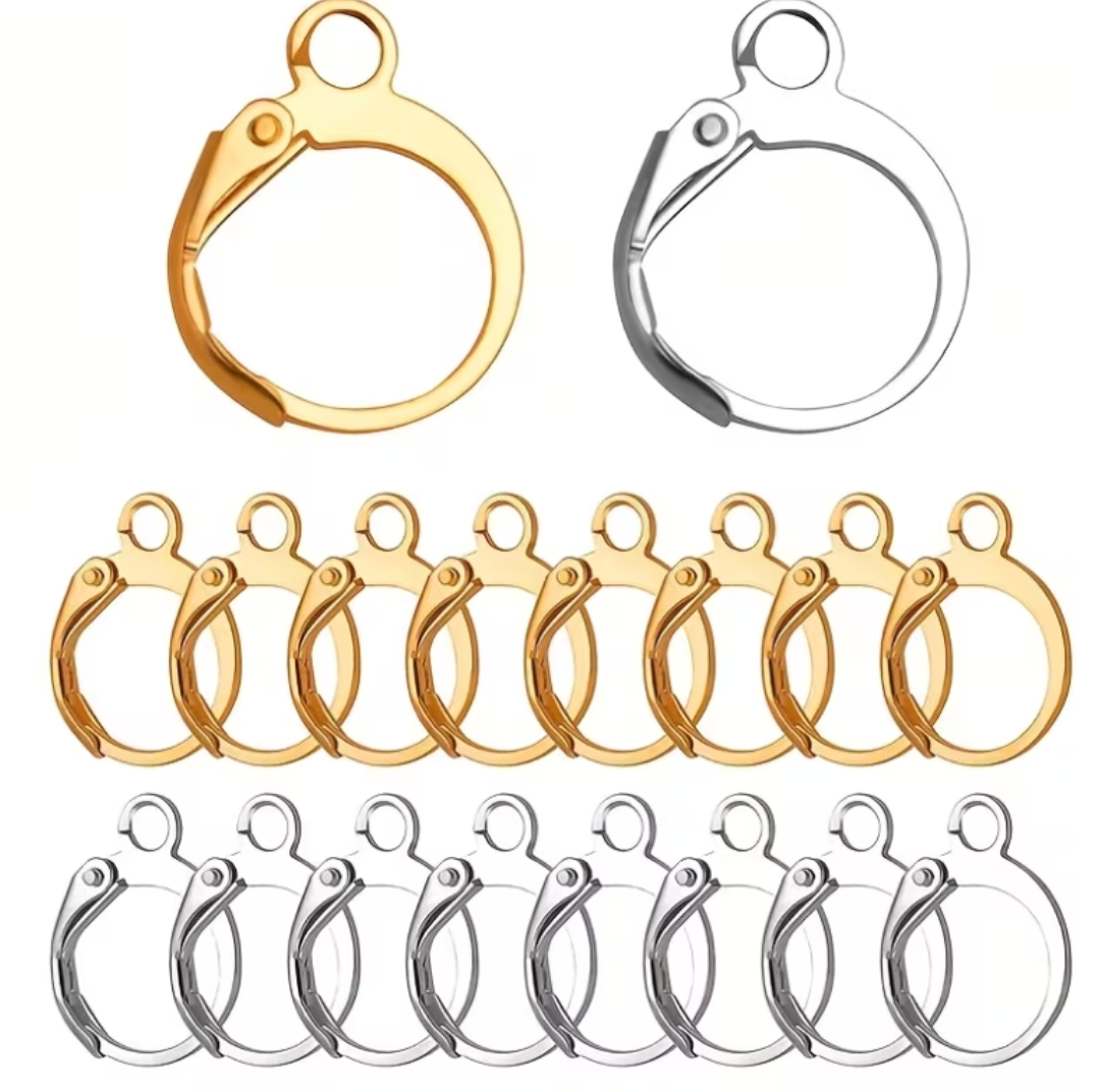 100Pcs-20Pcs Golden /Silver French Hook Earrings, Earwire  Earring Claps Base Fitting For Diy Jewelry And Making Accessories French Jewelry Accessories And Materials.