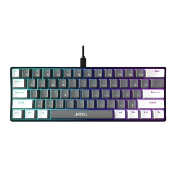 jedel kl69 Rainbow Mechanical keyboard Wired Mechanical Rainbow Gaming Keyboard Red switch PAK FF