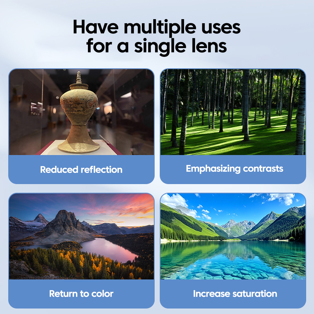 52MM CPL Filter Circular Universal Portable Polarizer Camera Lens Mobile Photography Polarizer No Reflections For Smartphones