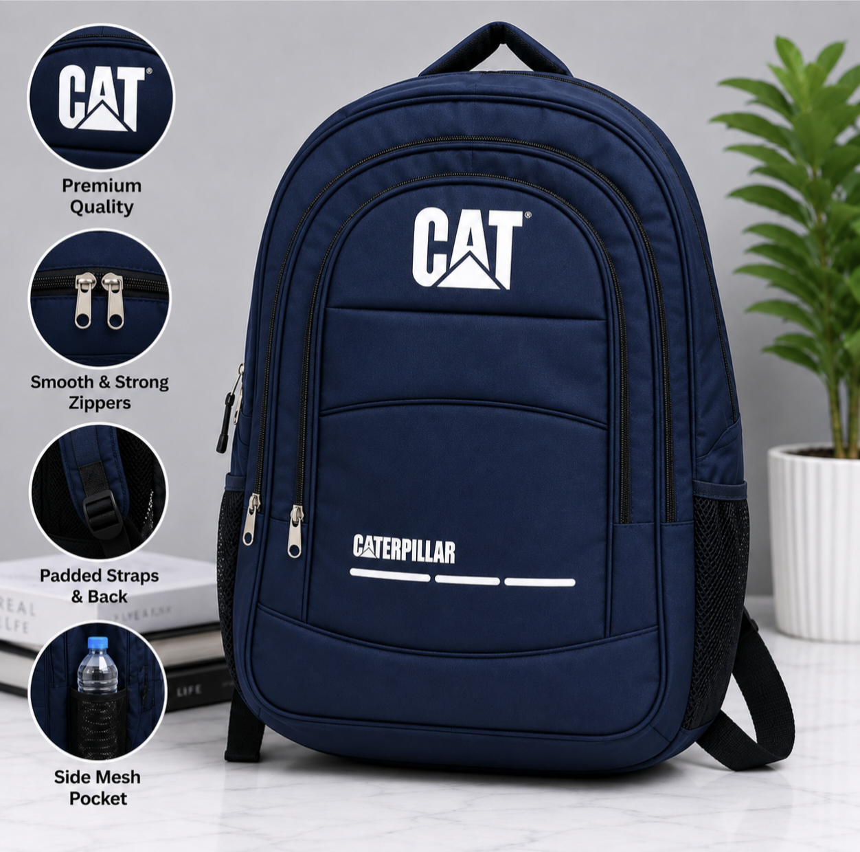 Water Resistant Nylon Laptop Travel Backpack For Men Durable Everyday Bag Multiple Pockets For Organized Storage