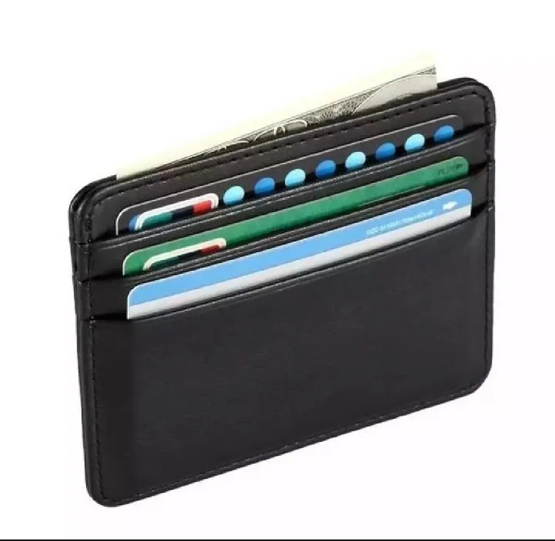 Mini slim card holder leather wallet for men