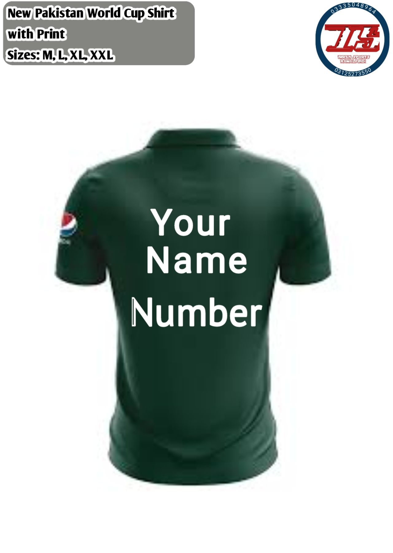 New Pakistan Shirt With Name Number Print