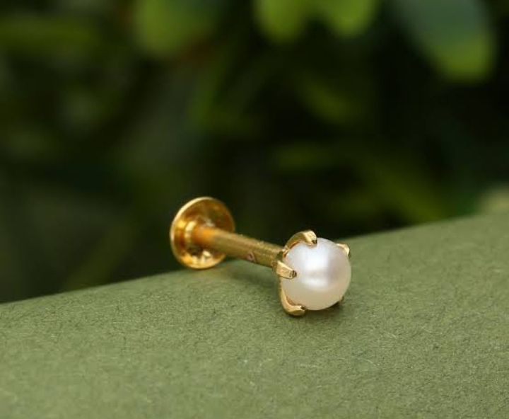 beautiful imported pearl nose pin for girls.