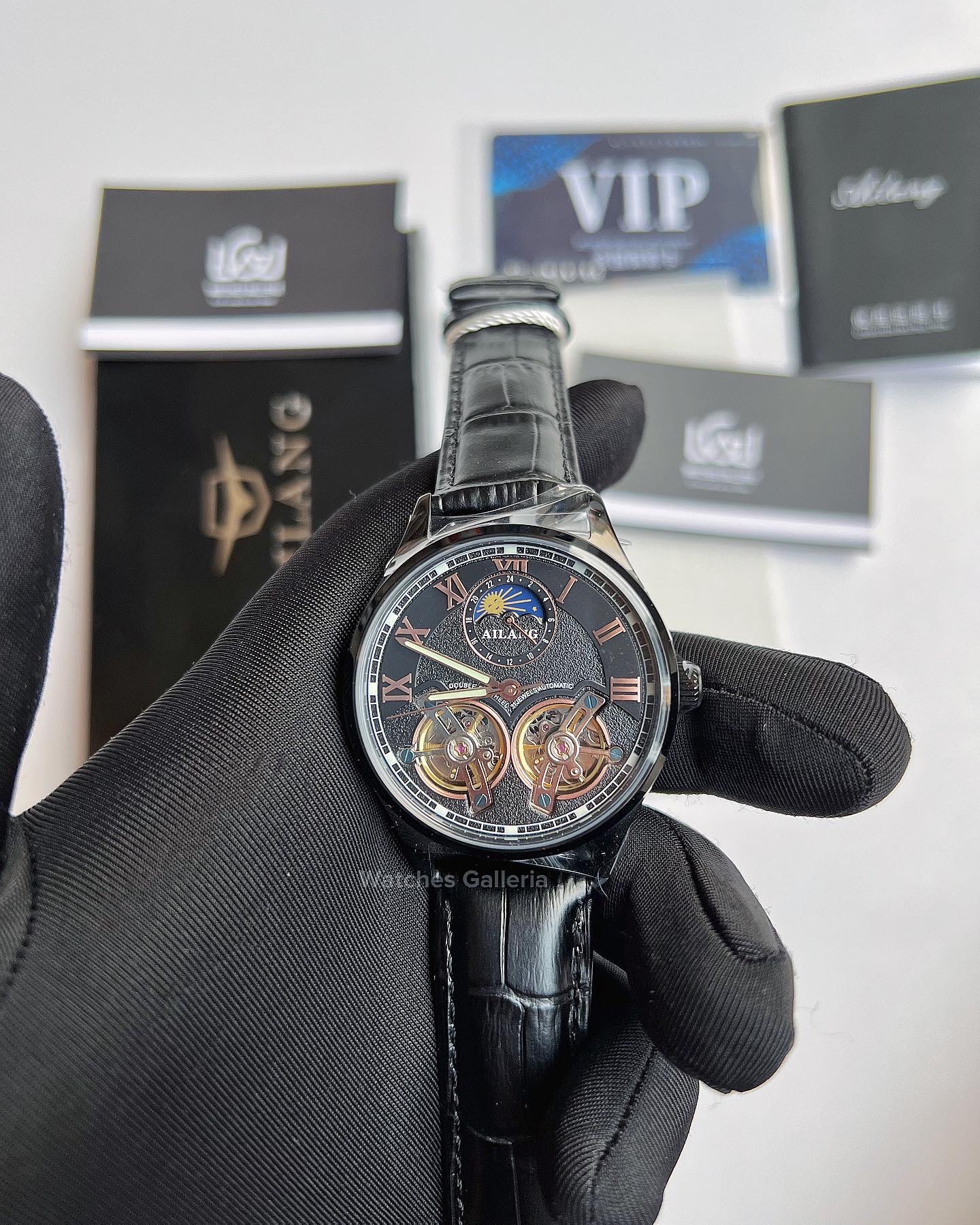 Ailang AL8822 Double Flywheel Automatic Watch Day n Night Display Deployant  Clasp Buckle Luminous Pointer Roman Dial Display 31 Jewels Automatic Men  Watch | Daraz.pk