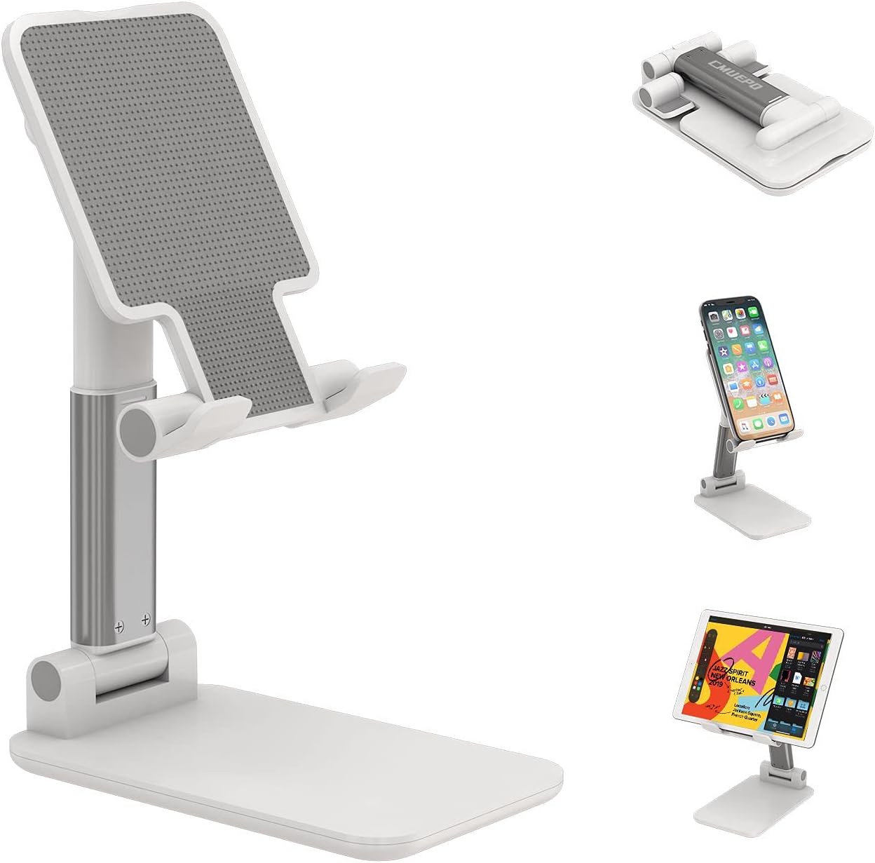 Adjustable Cell Phone Stand, Foldable Phone Holder Tablet Stand for Desk, Angle Height Adjustable Cell Phone Stand universal and foldable phone stand, mobile desktop phone stand adjustable for video calls, portable phone stand, (No Color Choice) price in Pakistan