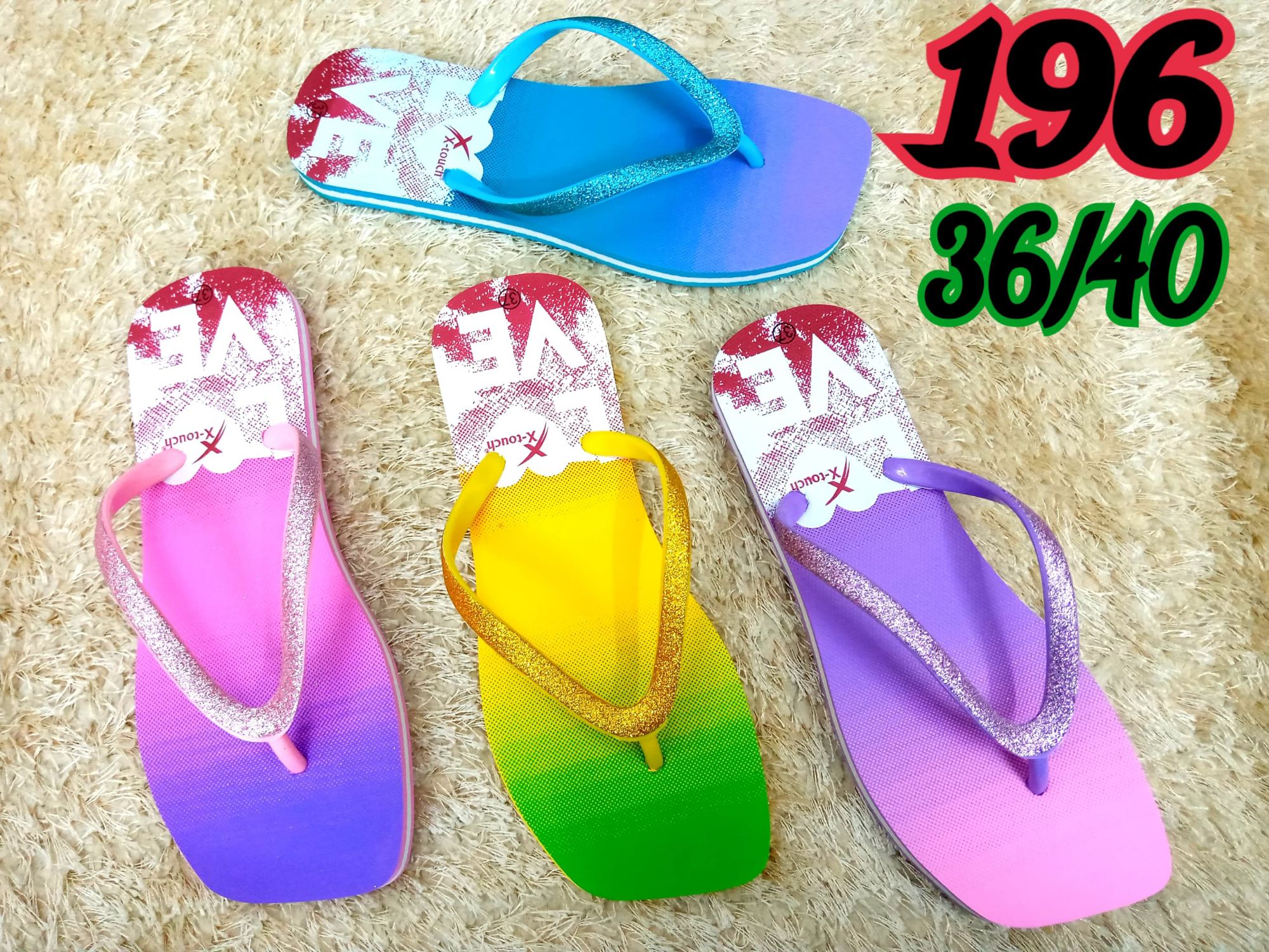women slippers house use water use glitter strips square shape