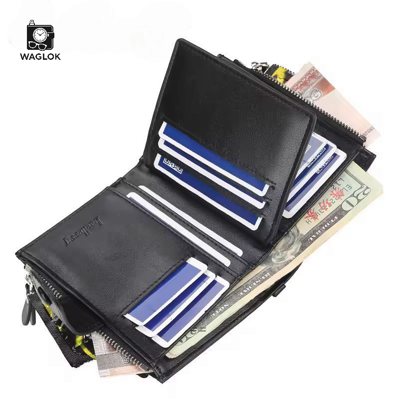 Buffalo Leather Trifold Wallet for Men – Premium Slim Card Holder