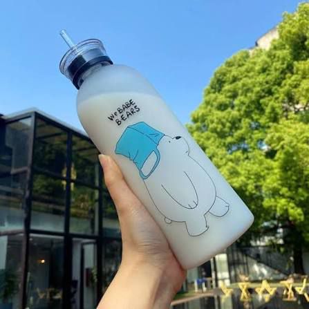 We Bare Bear Frosted Water Bottle