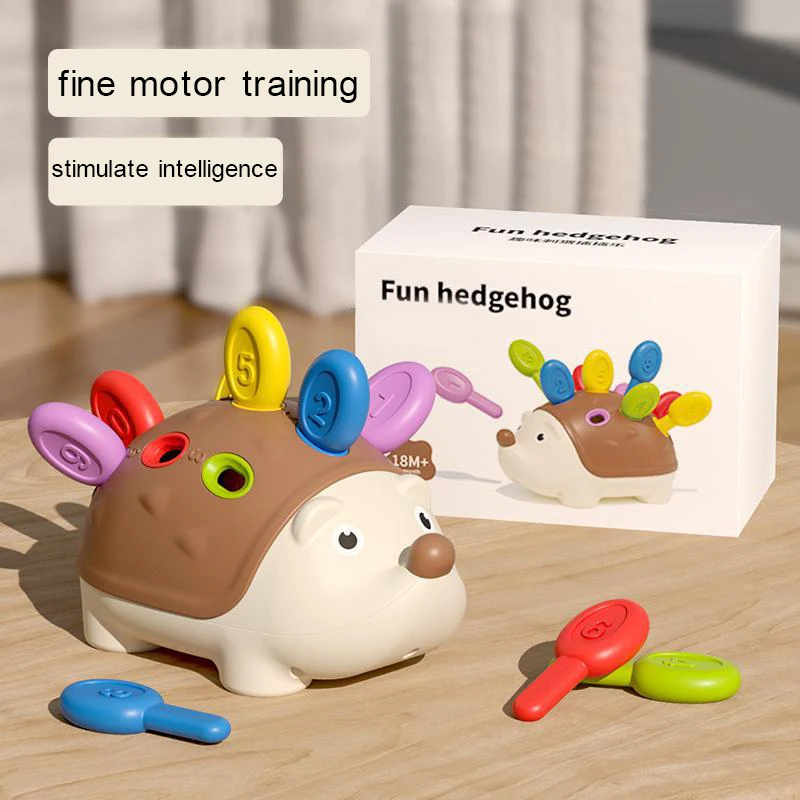 Montessori Educational Toy Fine Motor Toys For Toddlers 1-3 Hedgehog Learning Counting &Amp; Sorting Development Sensory Gifts