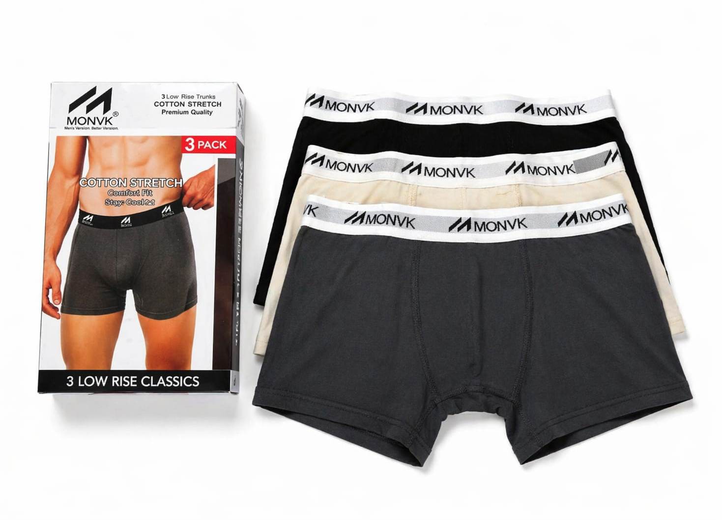 Underwear Boxer for men (Pack of 3) with pure cotton lycra premium quality materials very comfortable wearing through out year