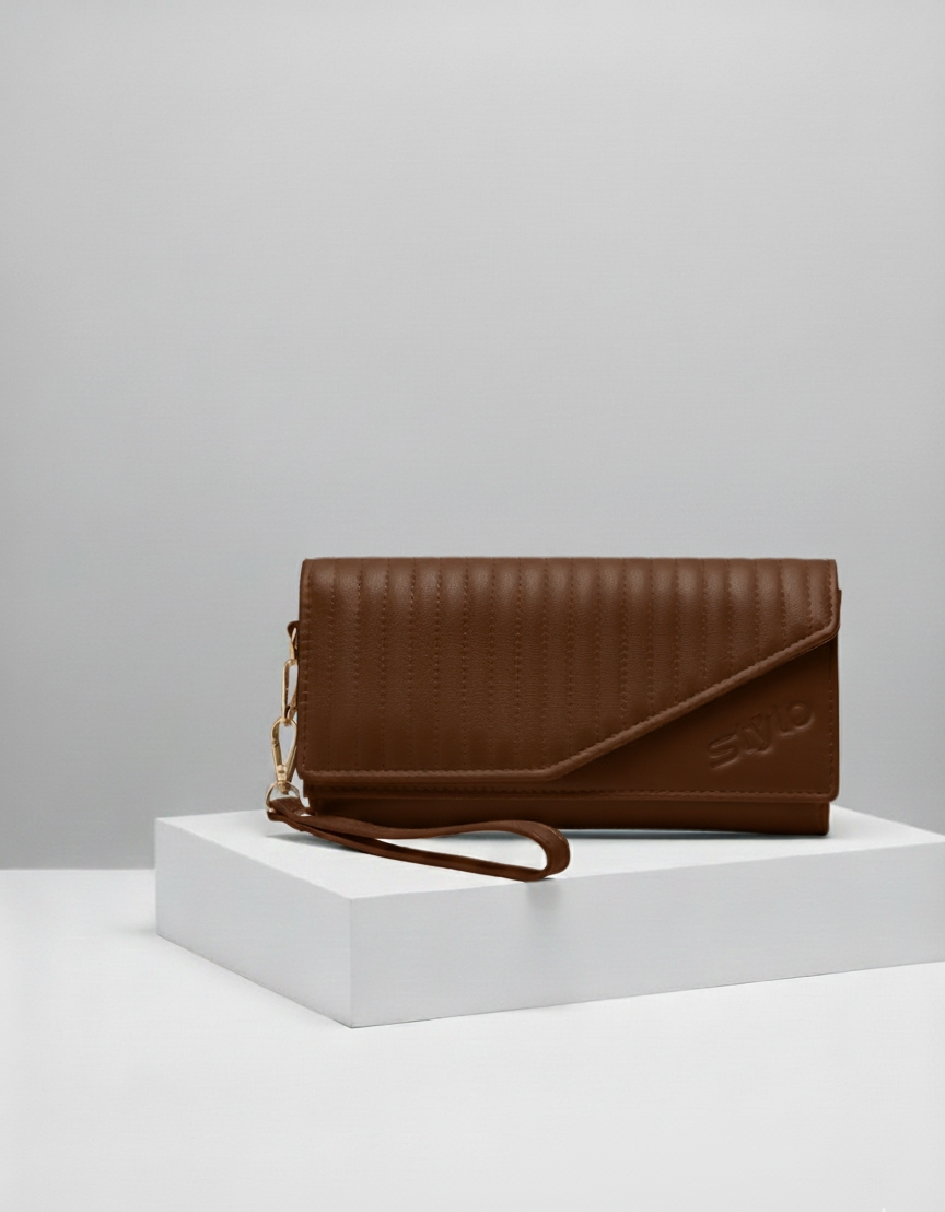 Fancy Hand Clutch for Girls & Women | Long Purse Wallet with Wristlet | Stylish Ladies Clutch Bag