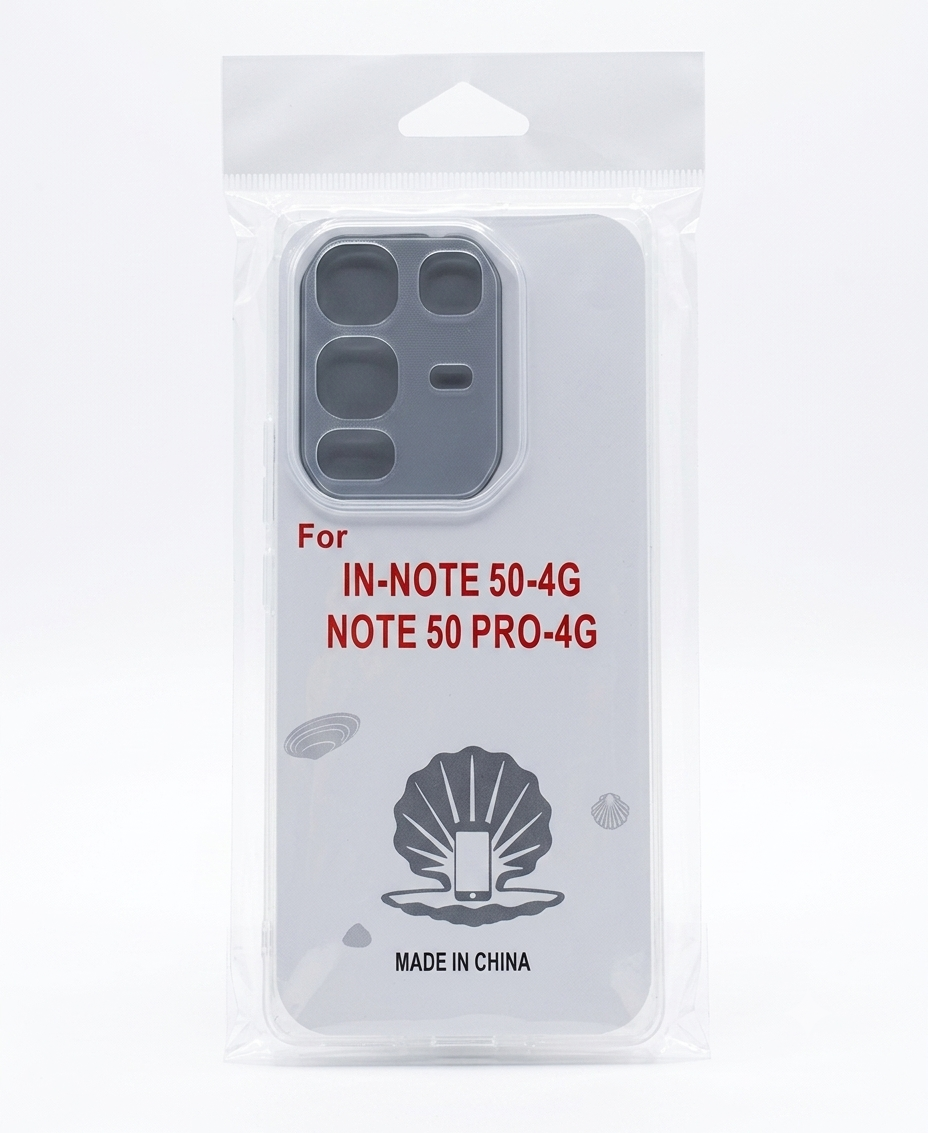 Infinix Note 50 Pro 4G  Clear Back Cover  Transparent Crystal Silicon Case For Infinix Note 50 4G