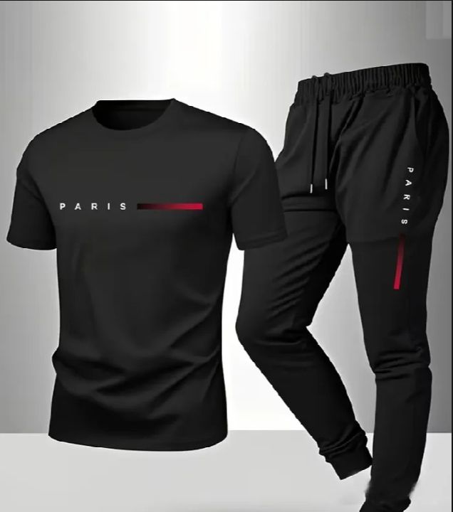 NEW TRENDY 🔥 D T F (STRONG & UNBREAKABLE REFLECTOR PRINTED) SUMMER TRACKSUIT FOR MEN _ SOFT AND COMFORTABLE FABRIC SUMMER TRACKSUIT FOR MEN - PREMIUM T SHIRT AND TROUSER SET PRINTED SUMMER TRACKSUIT FOR MEN_TRACKSUIT FOR BOYS. ( MULTIPLE COLORS)