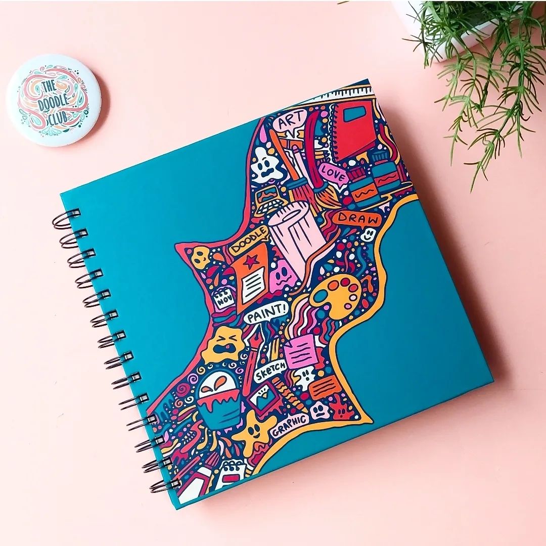 Art Burst Teal Sketchbook | Art Book | Art Doodle Notepad | Sketchbooks |  Drawing Book | Paint Book | Painting Notepad | Art Journal