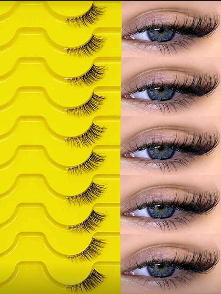 Natural Half-Piece Cat Eye Transparent Band False Eyelashes, Fluffy Lightweight 3D Faux Mink False Eyelash Set, Soft Striplash - Suitable For Cosplay False Eyelashes, Lashes, Fake Eyelashes