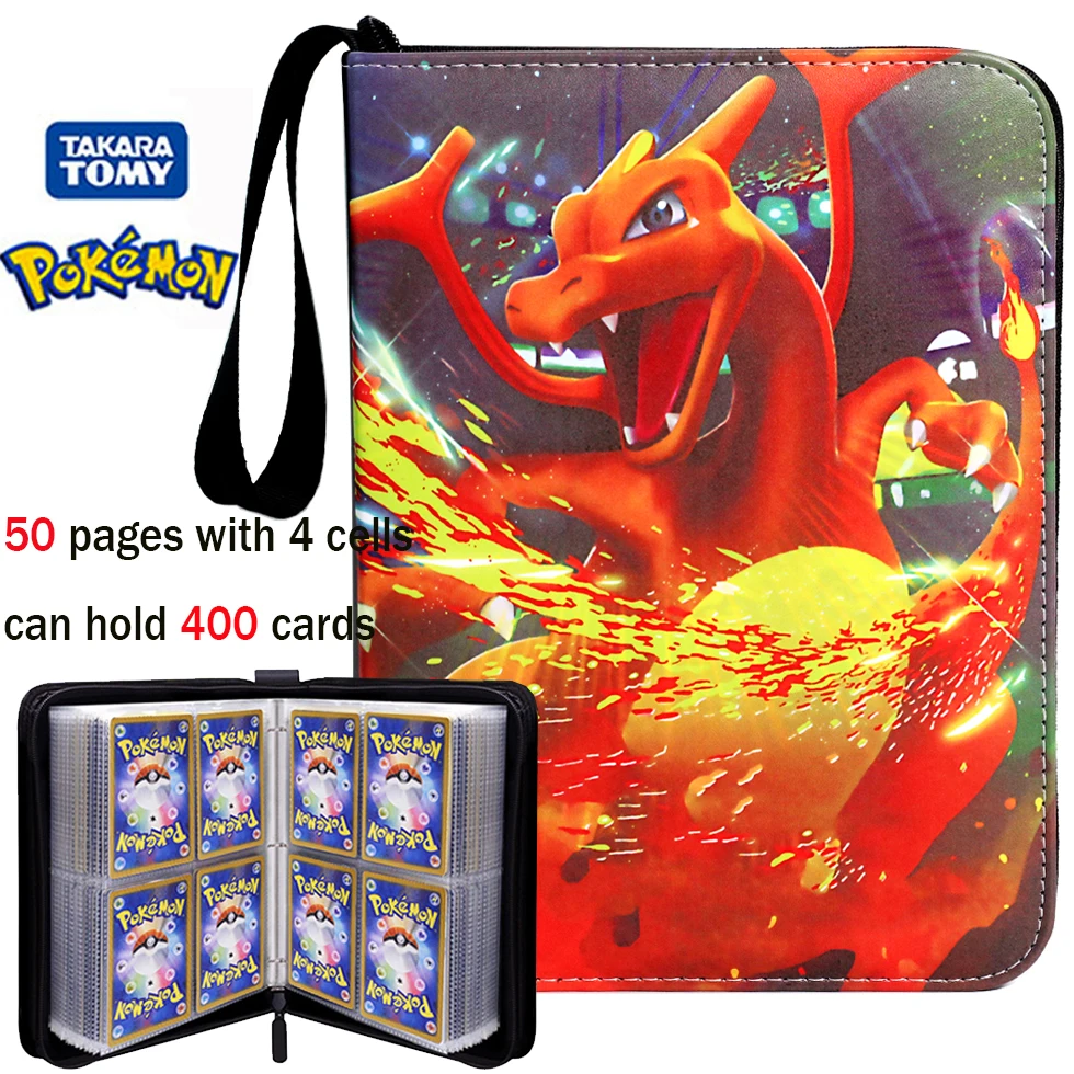 @New Pokemone Card Album PU Zipper Photo Album Collection Book Anime Figure Album Hobby File Kids Toy  In Stock