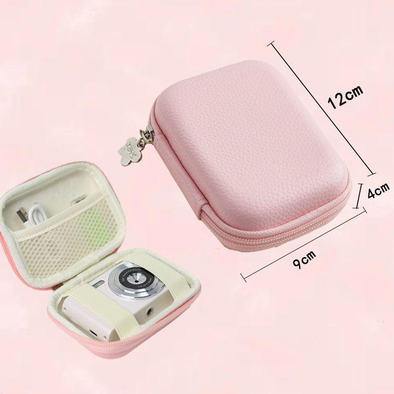 1PC Mini CCD Camera Protective Case with Travel Cover Mesh Pocket, Digital Camera Bag Store Cards & Accessories
