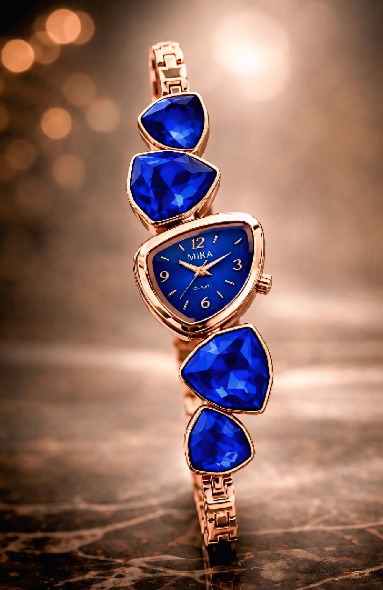 Luxury Diamond Design Women Wrist Watch – Stylish Bracelet Watch for Girls – 5 Color Elegant Stone Strap Watch