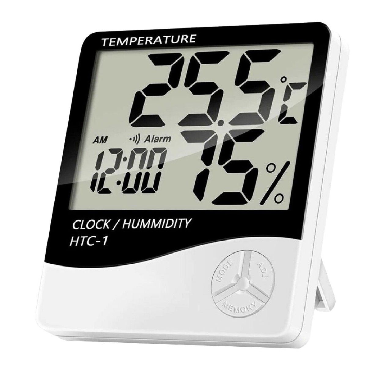 HTC-1 Electronic Temperature Humidity Meter, For Medical Indoor Room LCD Digital Thermometer Hygrometer Weather Station Alarm Clock