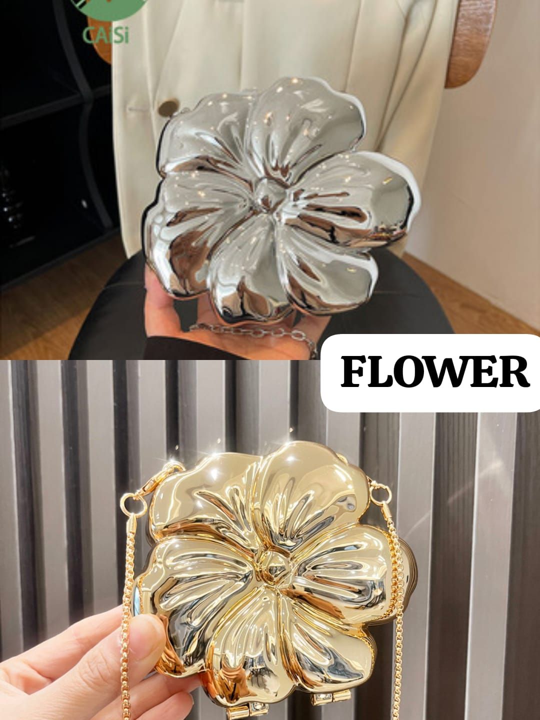 Party & Wedding Season Glossy Acrylic & Hard Shell Mini Novelty Clutch in Heart, Shell & Flower Shapes Bag for Women – Stylish Evening Handheld Purse