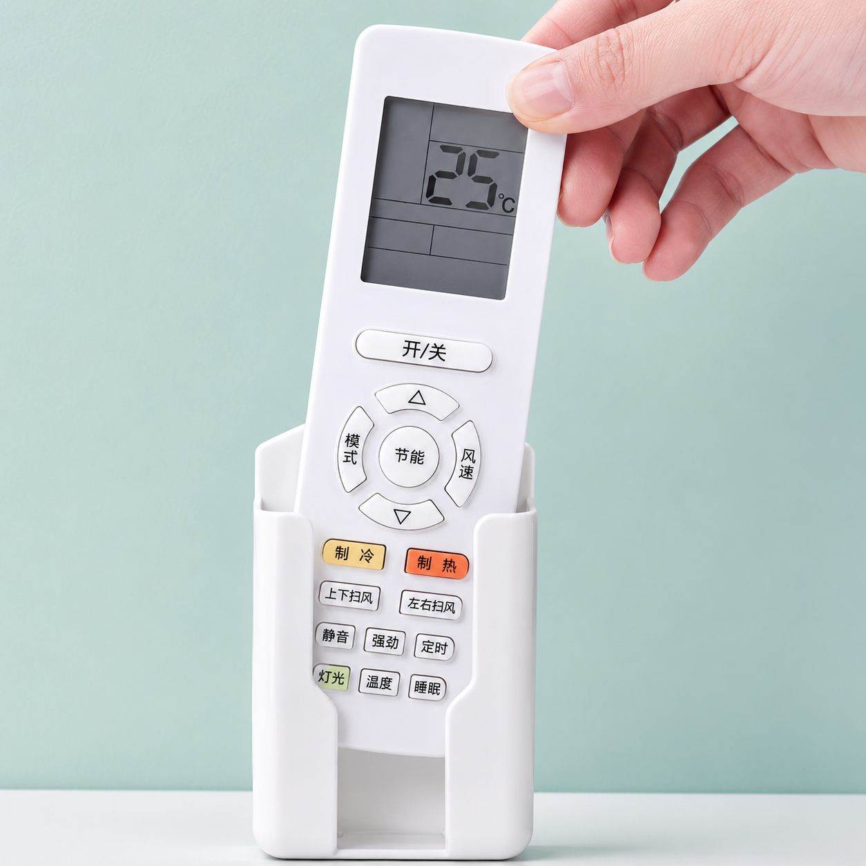 Universal AC Remote Wall Mount Holder | Remote Control Storage Stand | Self-Adhesive Remote Organizer for Home & Office