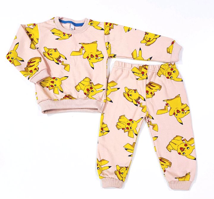 Girls Terry Pink Pikachu Terry Suit