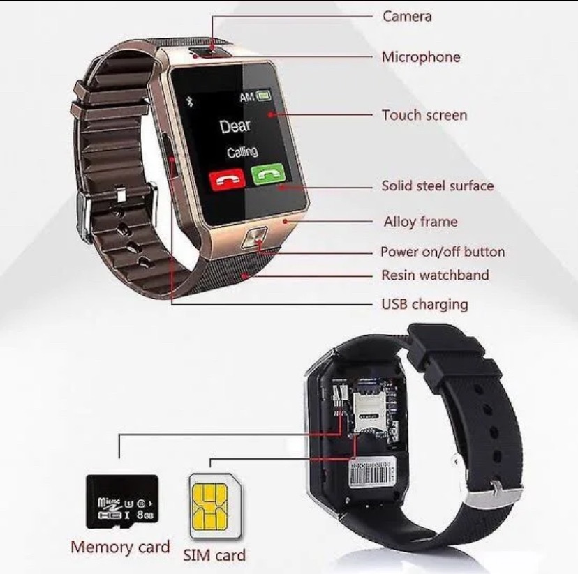 Dz09 smart watch | smart watch | dz09 bluetooth & memory card supported