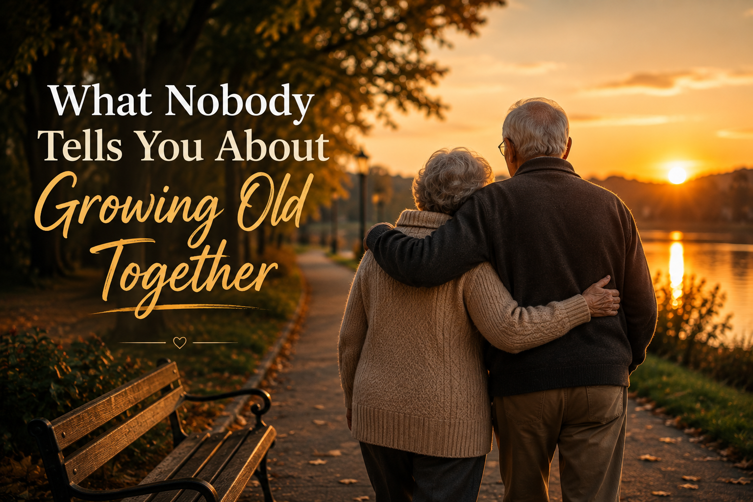 Growing Old Together - Senior couple walking together