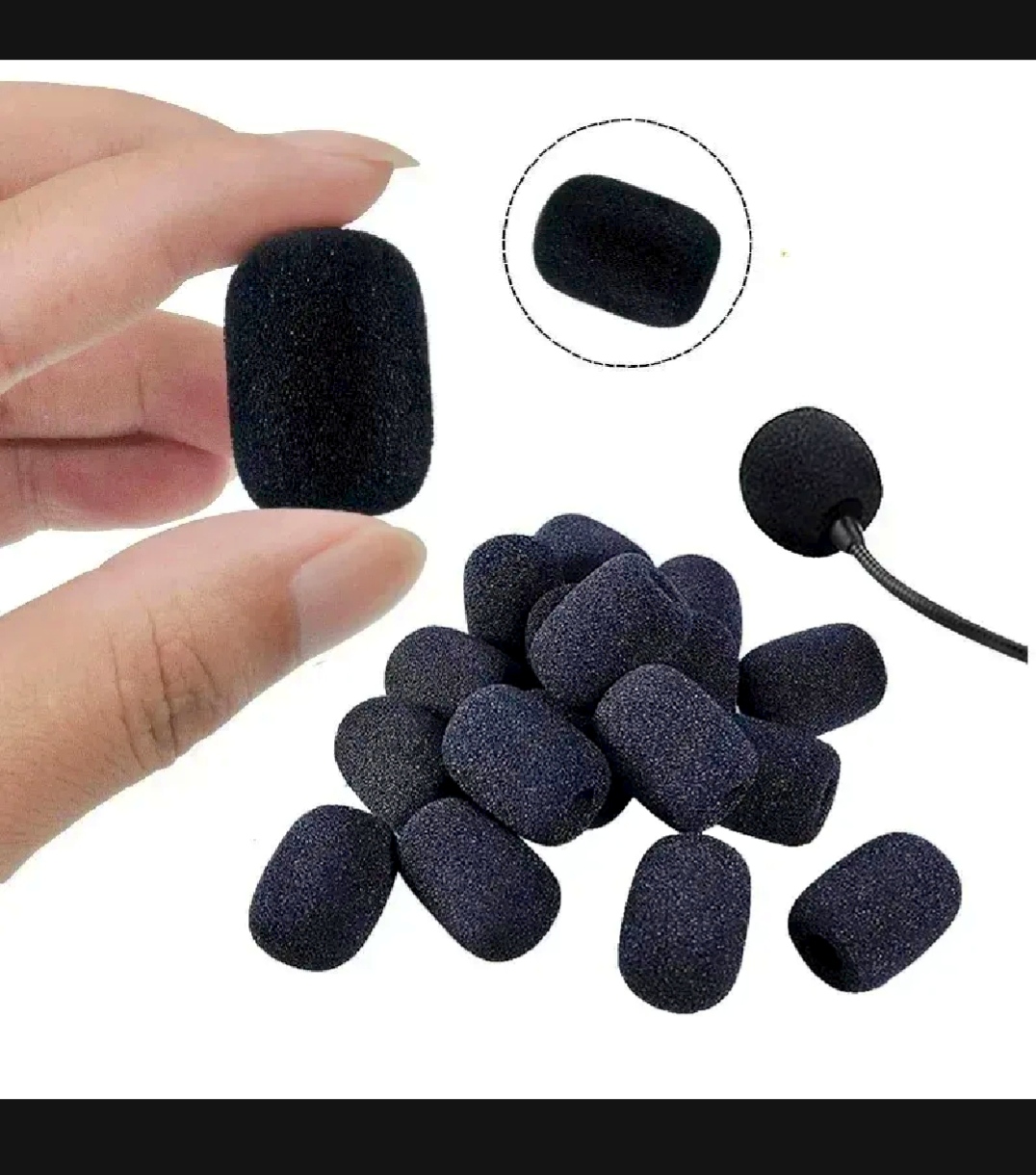 5 10 PCS Universal Black

Mini Mic Cover Foam Headset Microphone Windscreen Sponge Replacement Small Lapel Protection Sleeve