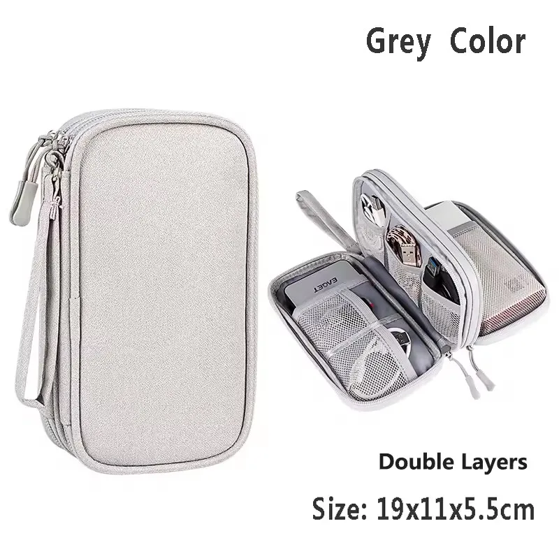 Travel Cable Bag Portable Digital Storage Pouch Charger Data Cable USB Bag Organizer Waterproof Electronic Accessory Storage Bag