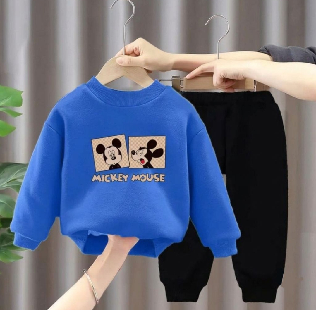 Sweatshirt And Pajama / Trouser For Kids Baby Boys And Baby Girls Dresses Imported Comfy Winter Warm Top Clothes Set Dresses Outfit Tracksuit JHA