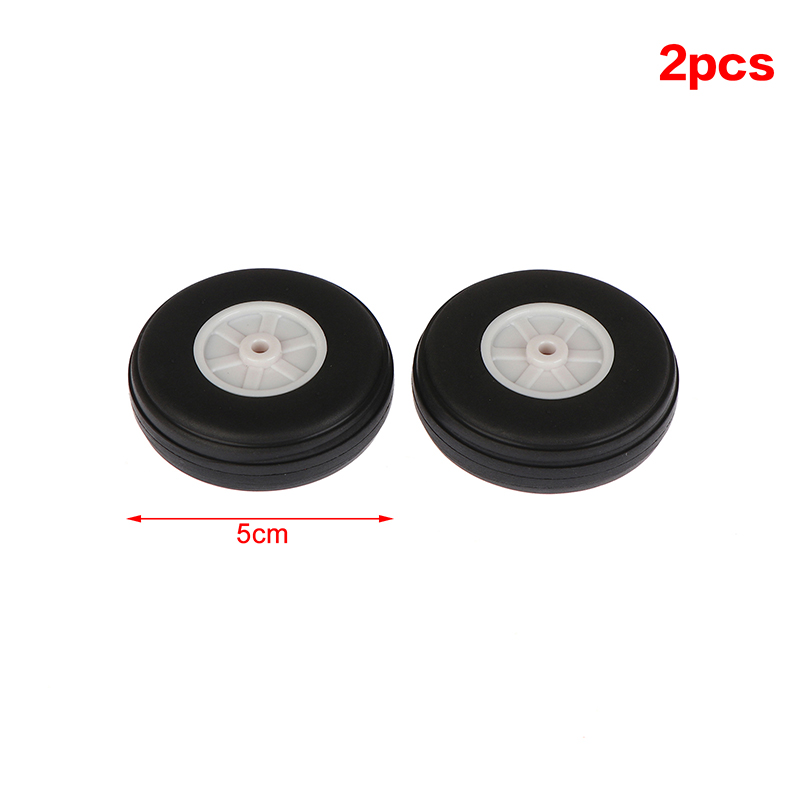 For RC Fixed-Wing Airplane Model DIY Tires 2Pcs High Elastic PU  Wheel Diameter 1/1.25/1.5/1.75/2/2.25/2.5/2.75 Inch