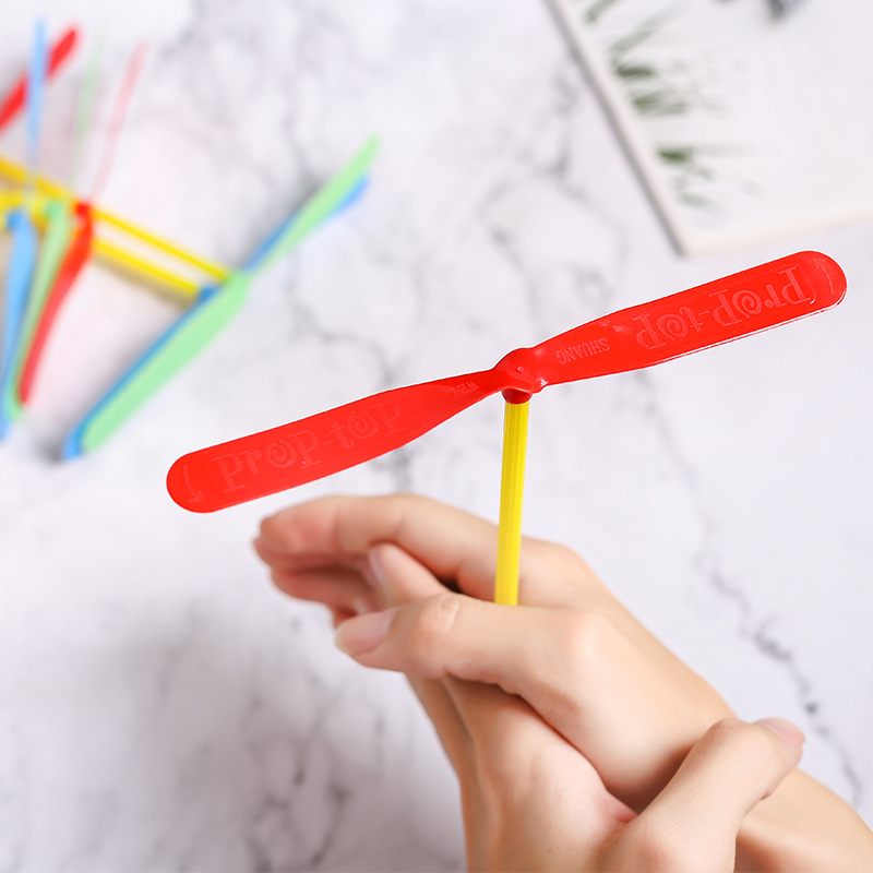 10/20pcs Novelty Plastic Bamboo Dragonfly Propeller Outdoor Classic Toy Kid  Rotating Flying Arrow Multicolor Random Color