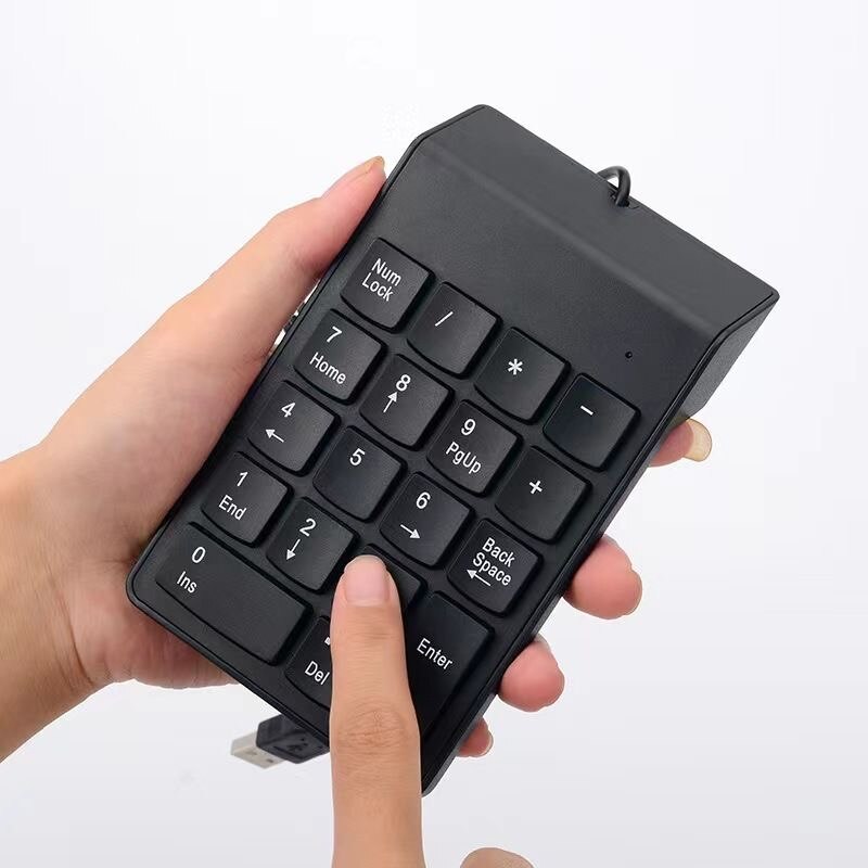 USB Numeric Keypad Wire Numpad Digital 19 Key Mini Keyboard For PC Laptop Notebook Tablets Accounting Number Pad Bank Stocks