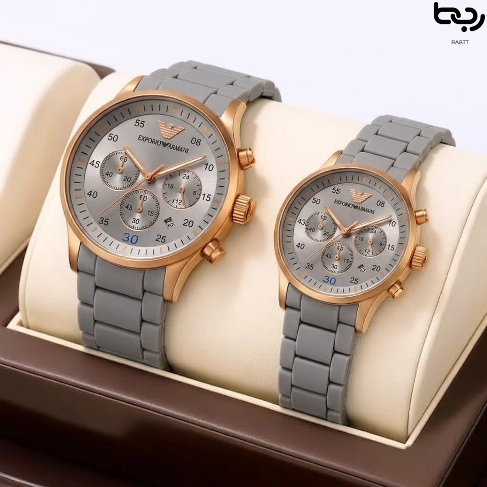 Luxury Couple Watch Gift Set Water Resistant Watches for Men's And Women's Quartz 2Pcs Watch Set.