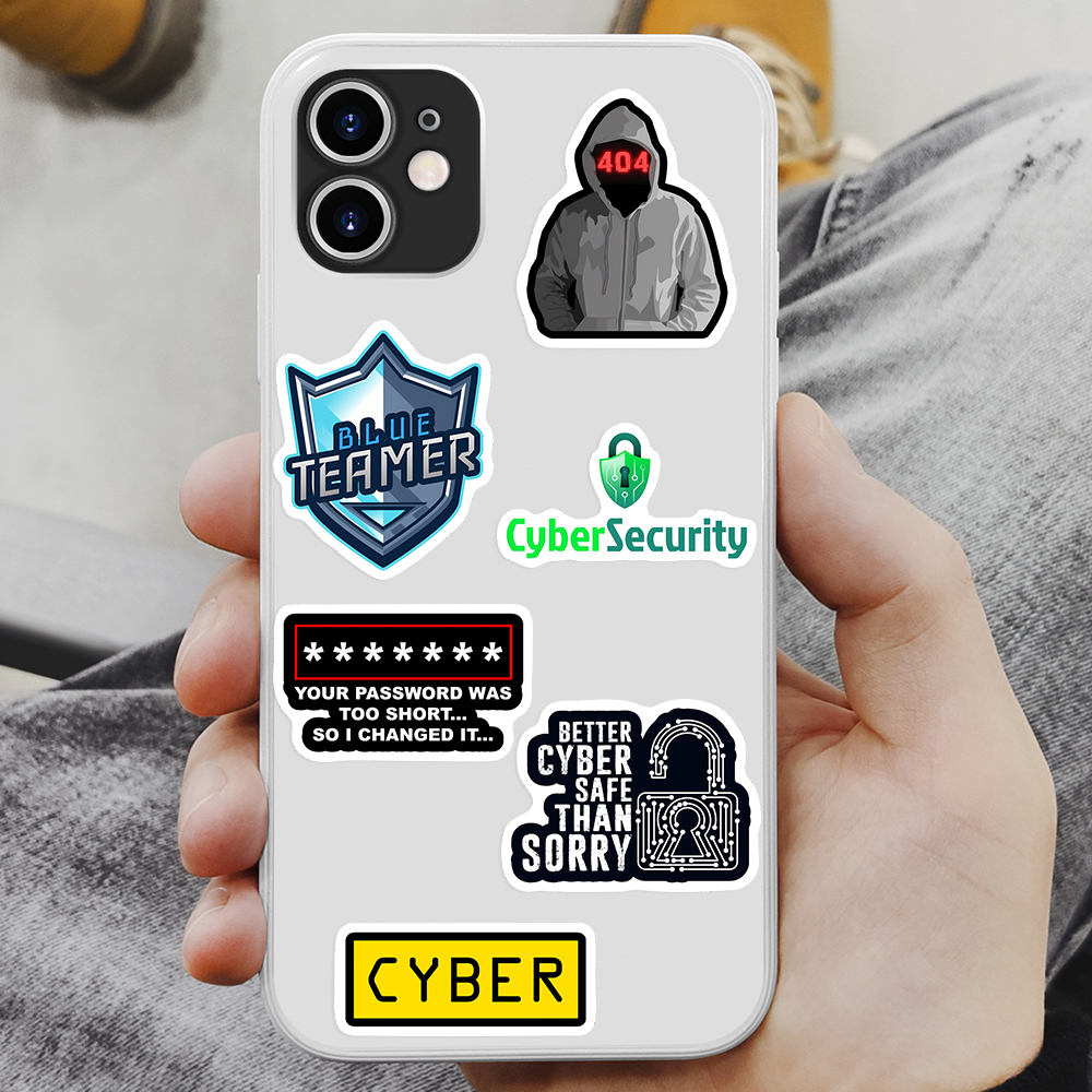 Cybersecurity Anonymous Hackers Security Stickers Cracker Firewall Decorative Decal for Laptop Phone Scrapbook Bottle Waterproof