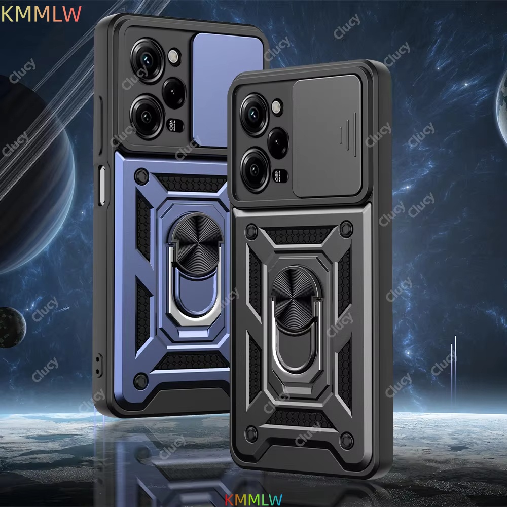 For Redmi Note 10 11 12 13 8 Pro + Camera Shockproof Armor Case For Redmi Note10s 11s 12s Car Magnetic Holder Ring Protect Cover