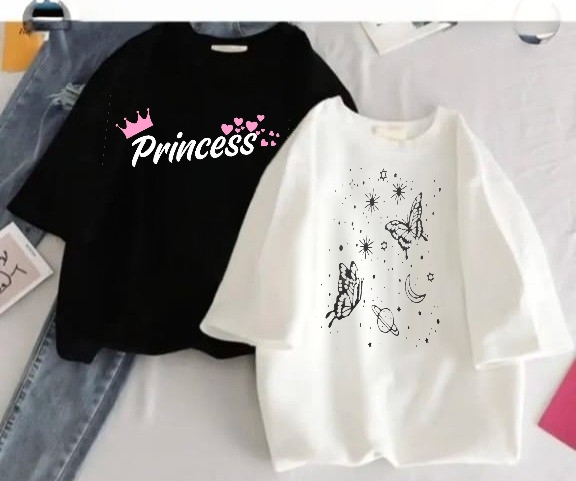 princess print t shirt for gril and woman's summer collection